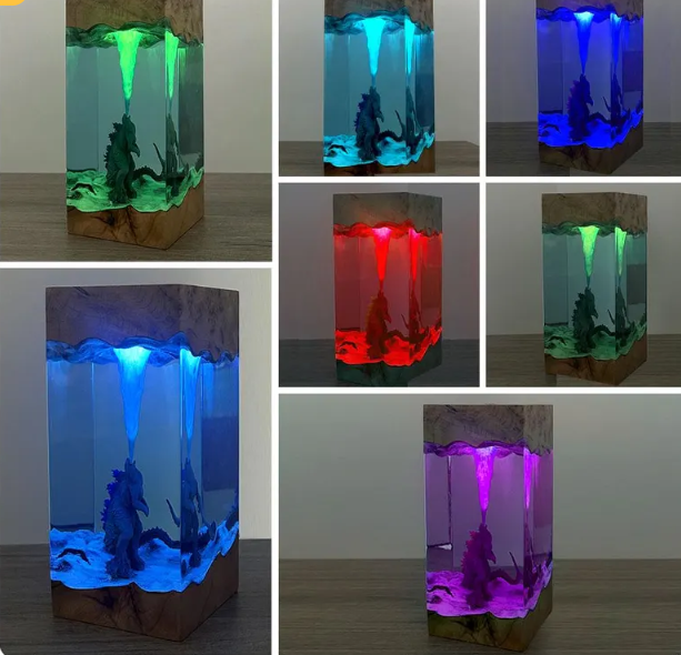 Godzilla Resin Lamp