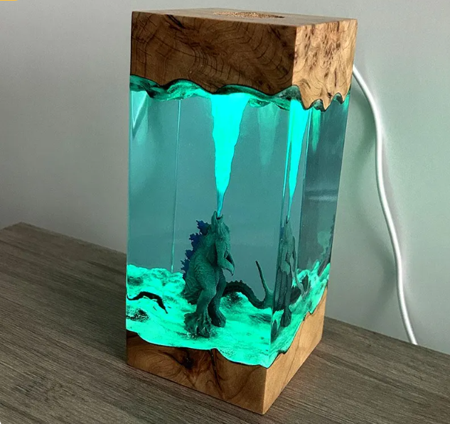 Godzilla Resin Lamp